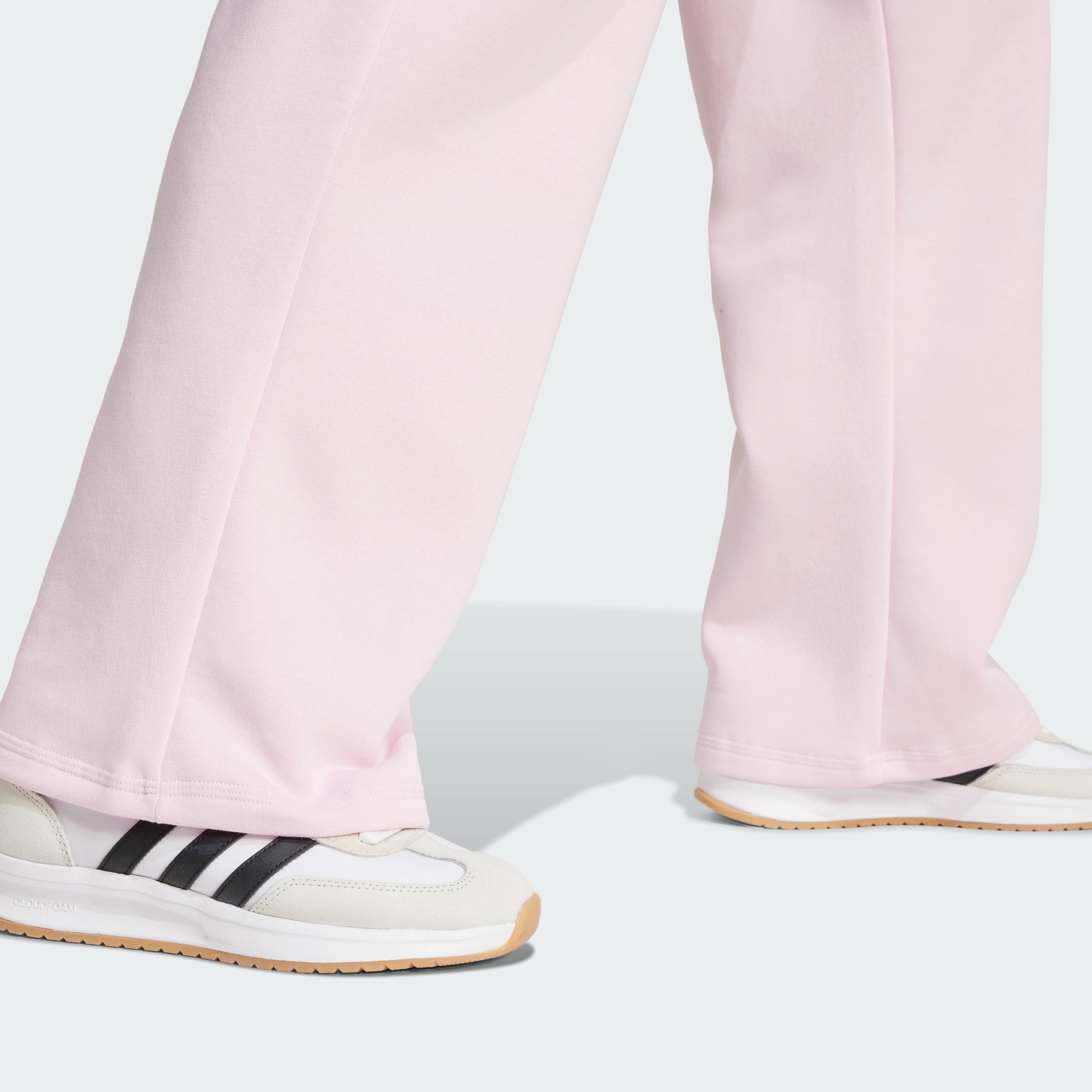 adidas Sportswear AU Women Clear Pink Essentials Small Logo Feel Cozy Open-Hem Pants