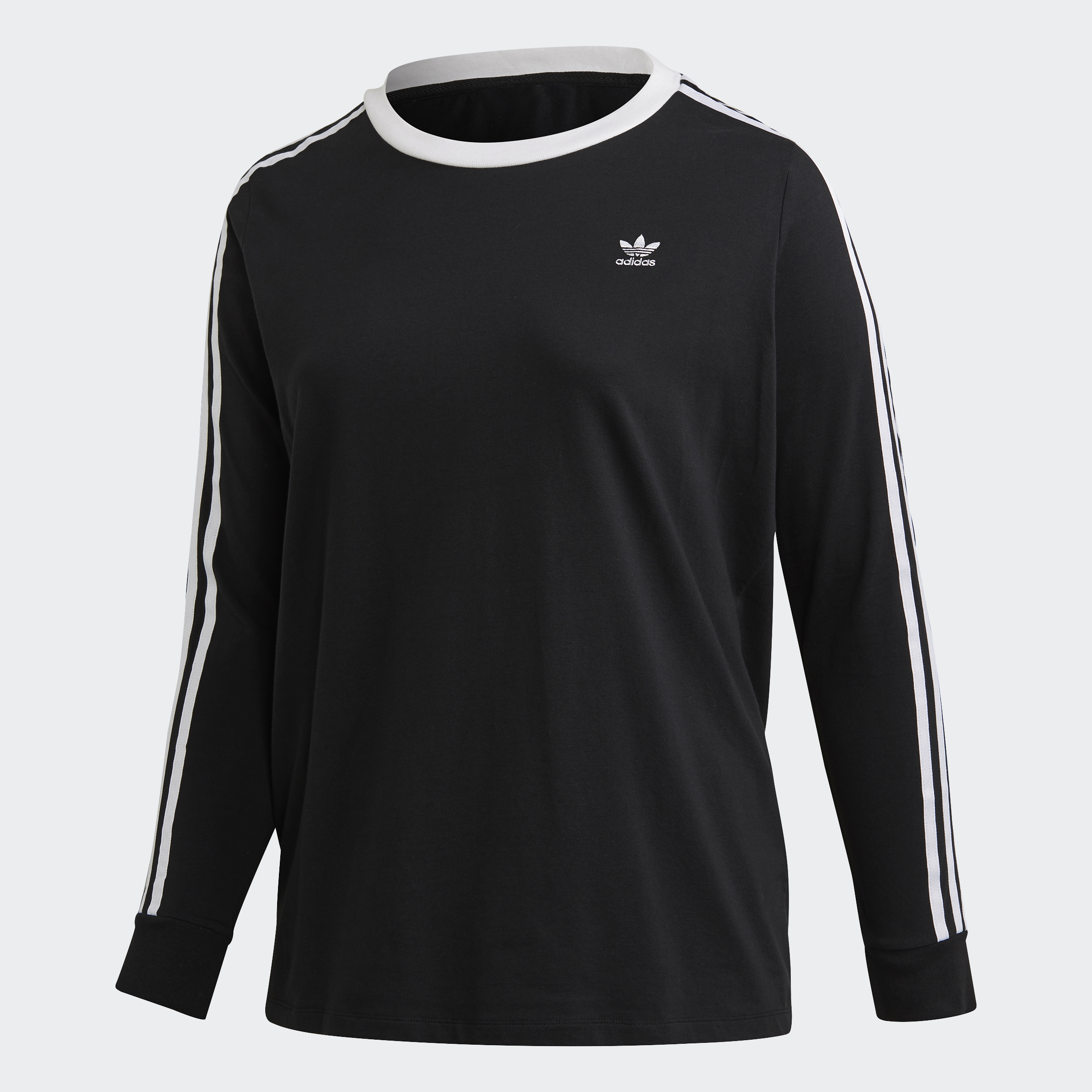 adidas 3-Stripes Long Sleeve Tee (Plus Size) Women's Shirts | eBay