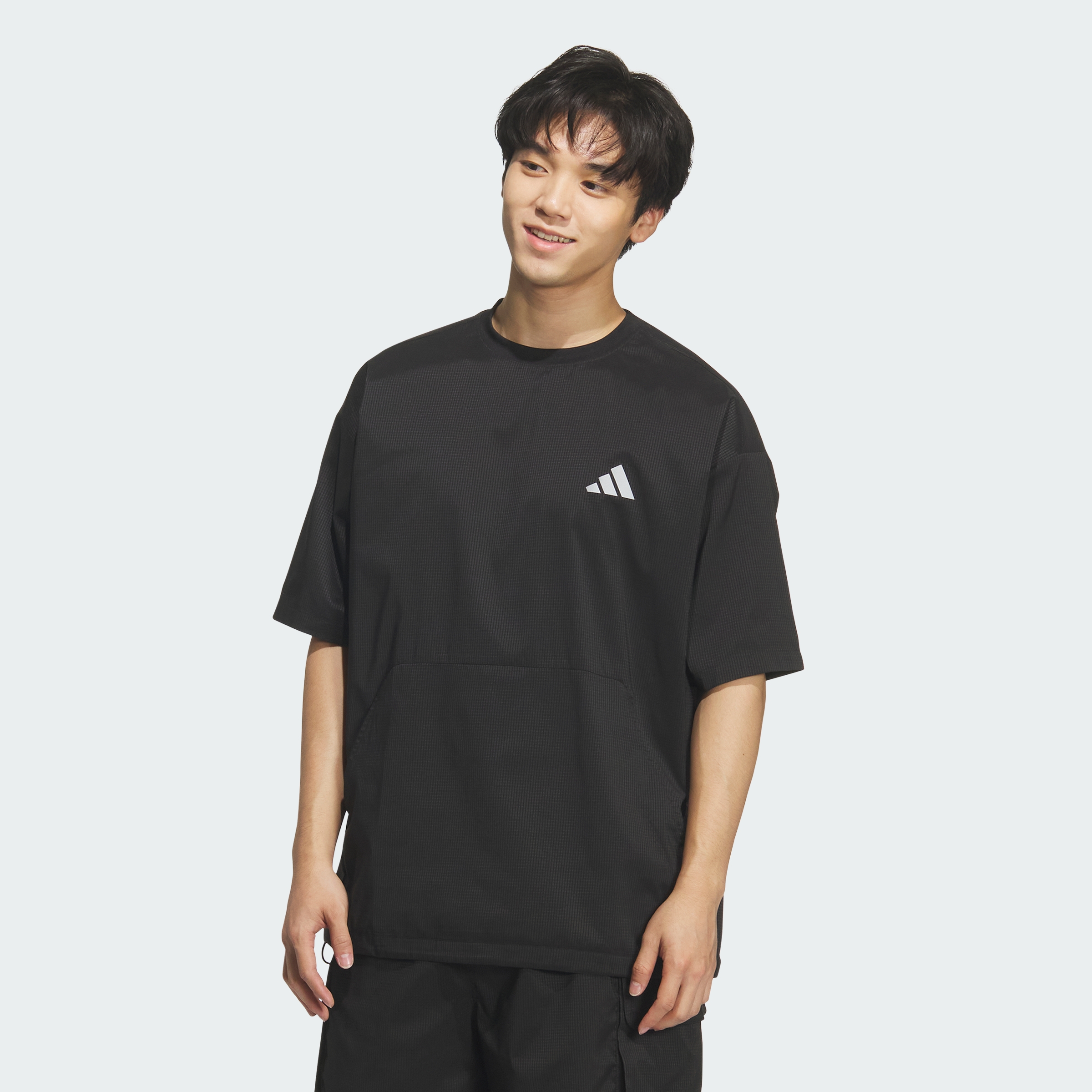 ADIDAS KOREA-시티 테크 루스 핏 DotAir 브리더블 우븐 쇼트 슬리브