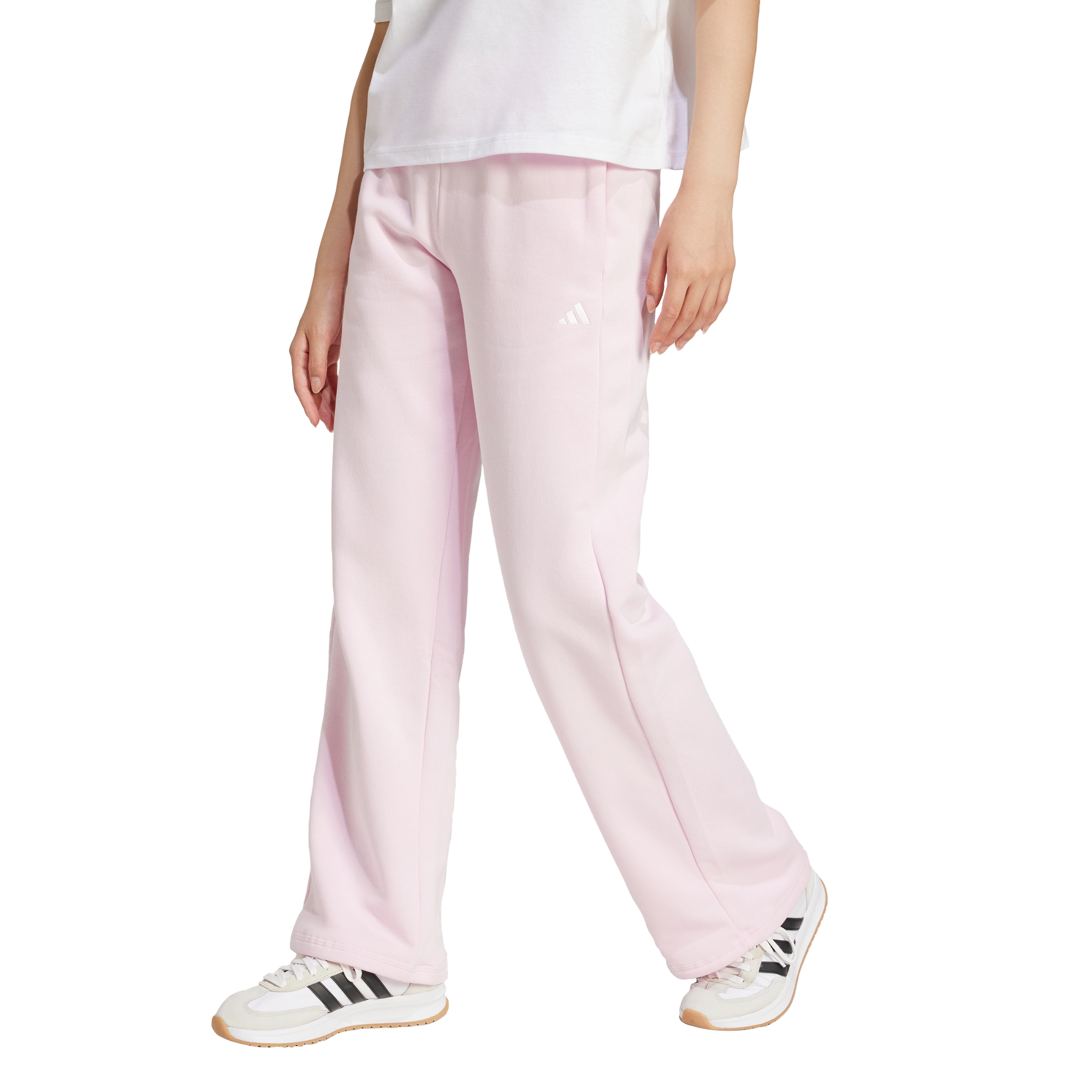 adidas Sportswear AU Women Clear Pink Essentials Small Logo Feel Cozy Open-Hem Pants