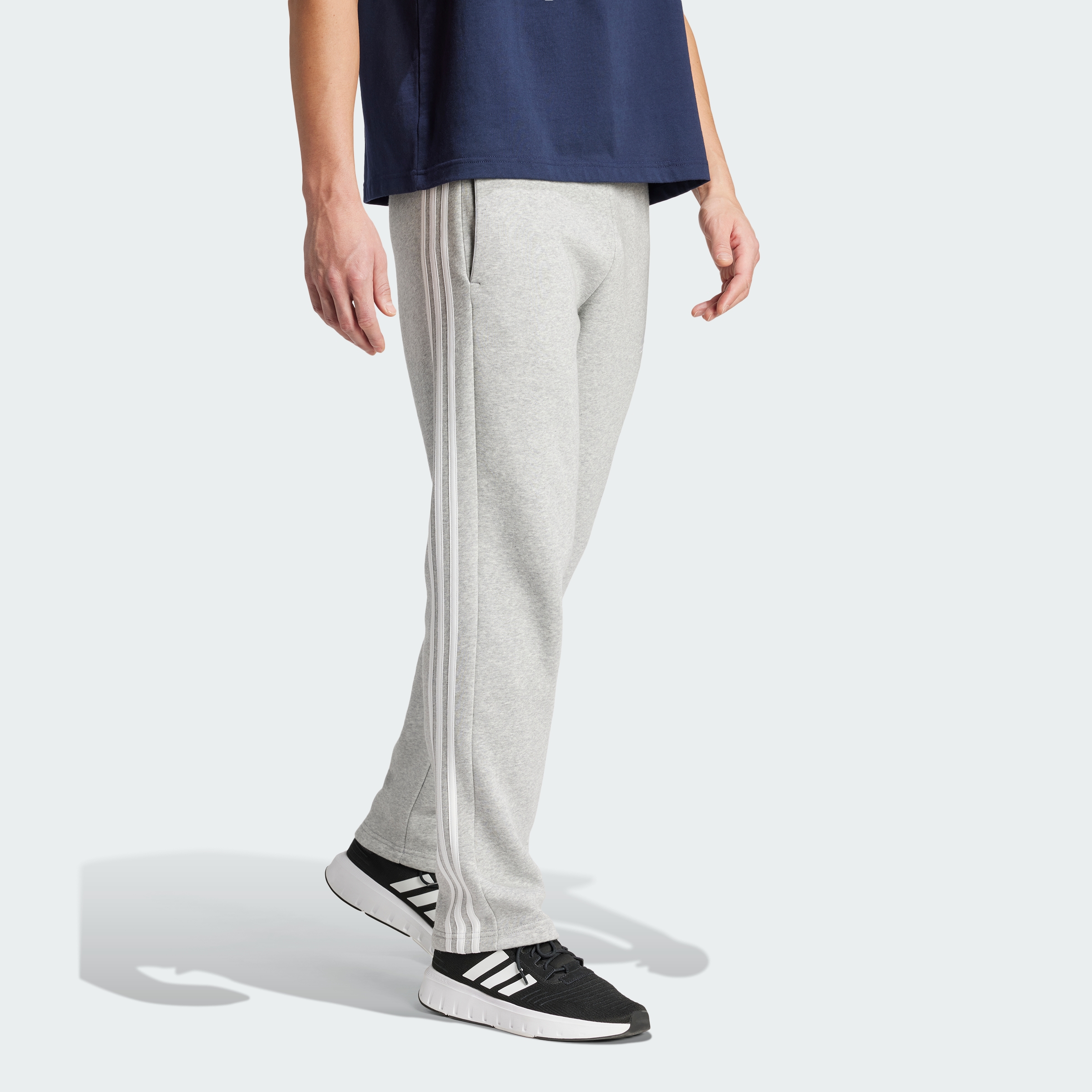 adidas Sportswear AU Men Lifestyle Essentials 3-Stripes Open Hem Fleece Pants - Picture 3 of 9