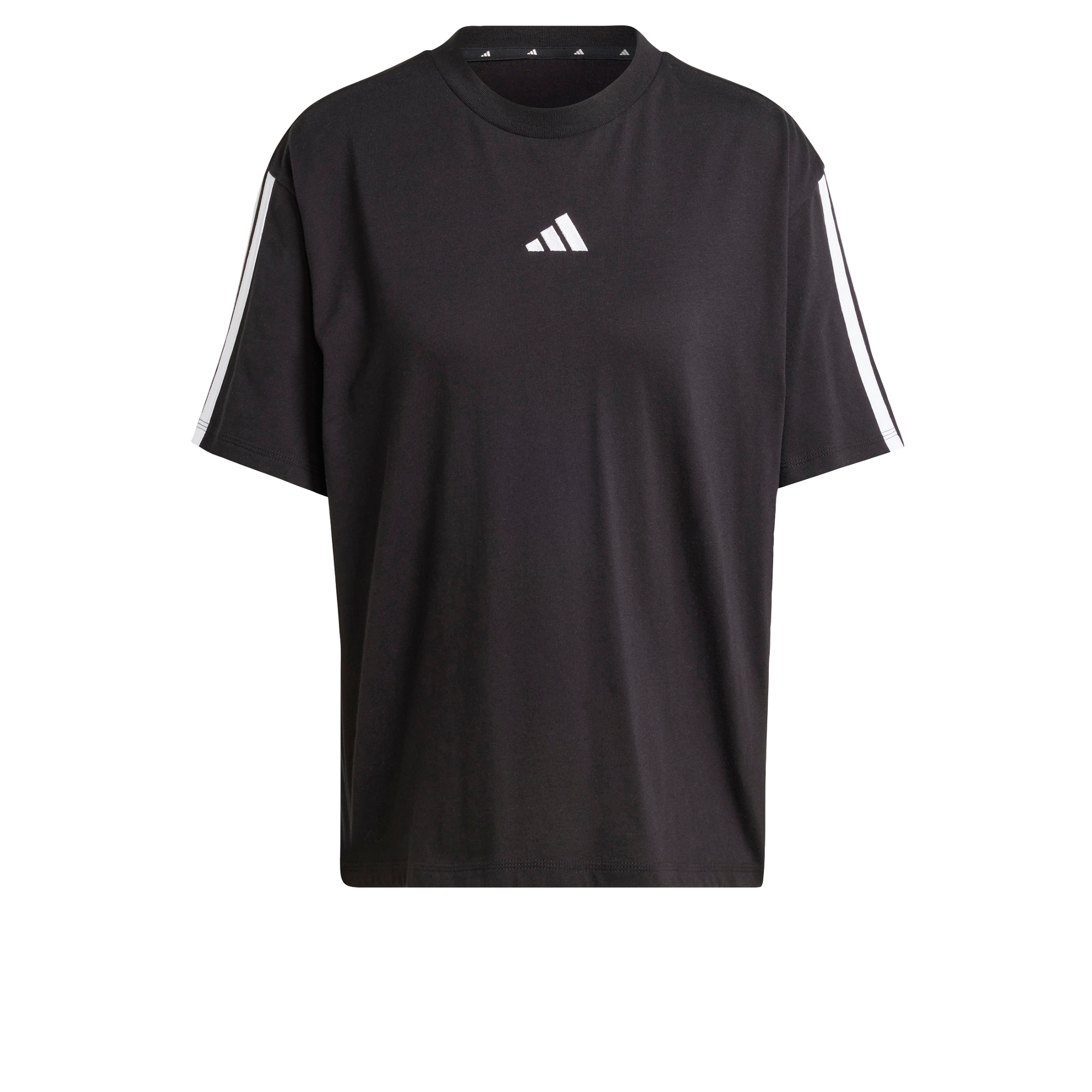 adidas Sportswear AU Women Black Essentials 3-Stripes Boyfriend Tee