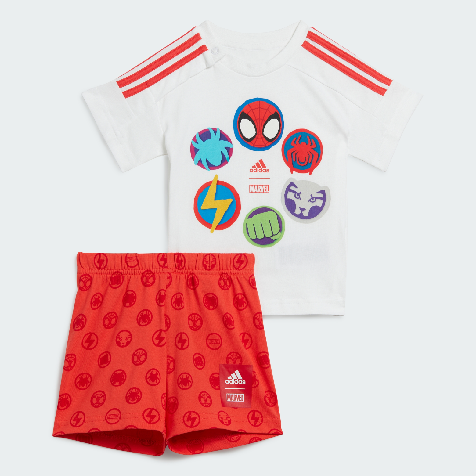 Жинақ: adidas x Marvel Spider-Man футболкасы және қысқа шалбары Sportswear IB4840 1