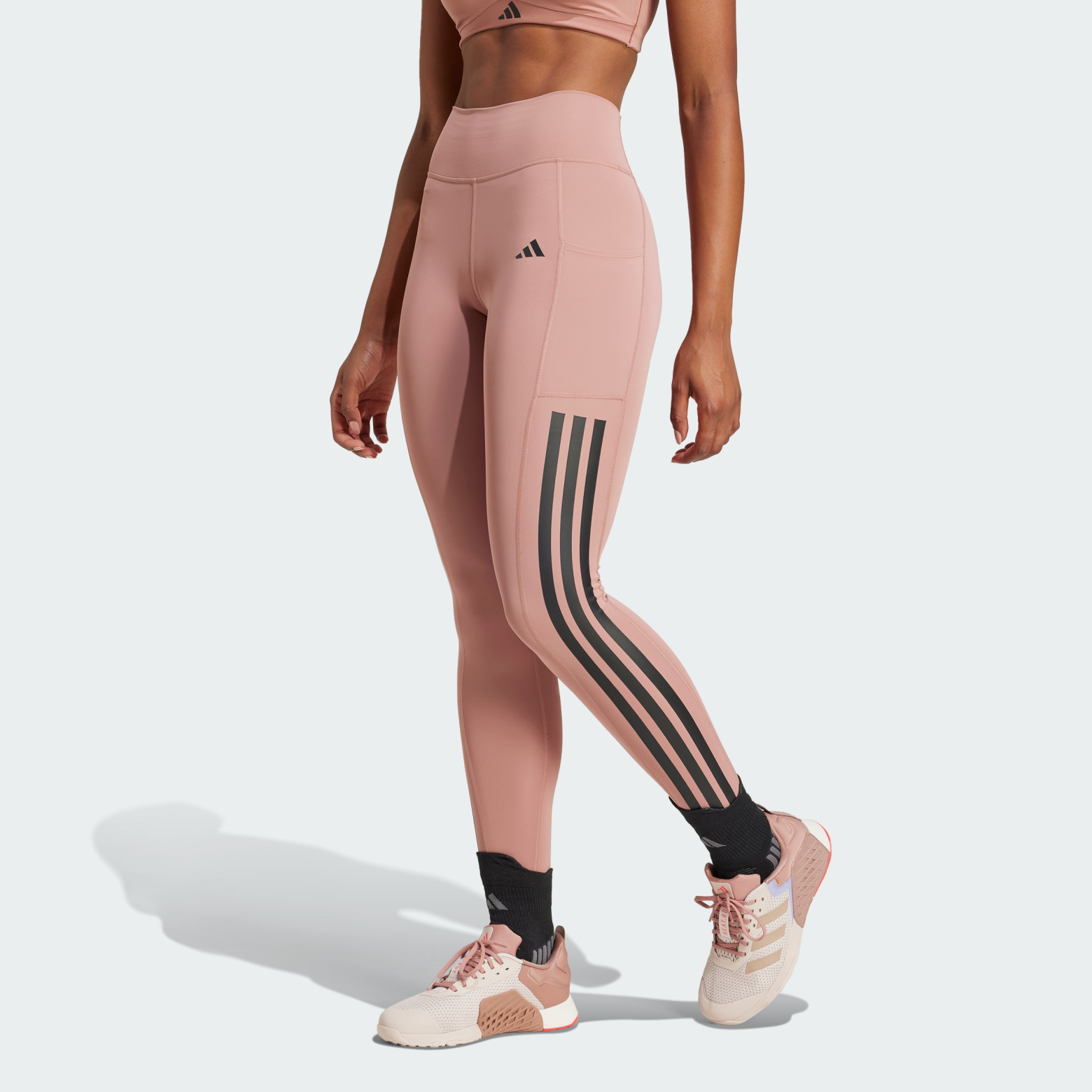 Леггинсы Optime 3-Stripes Full-Length Performance JI8764 1