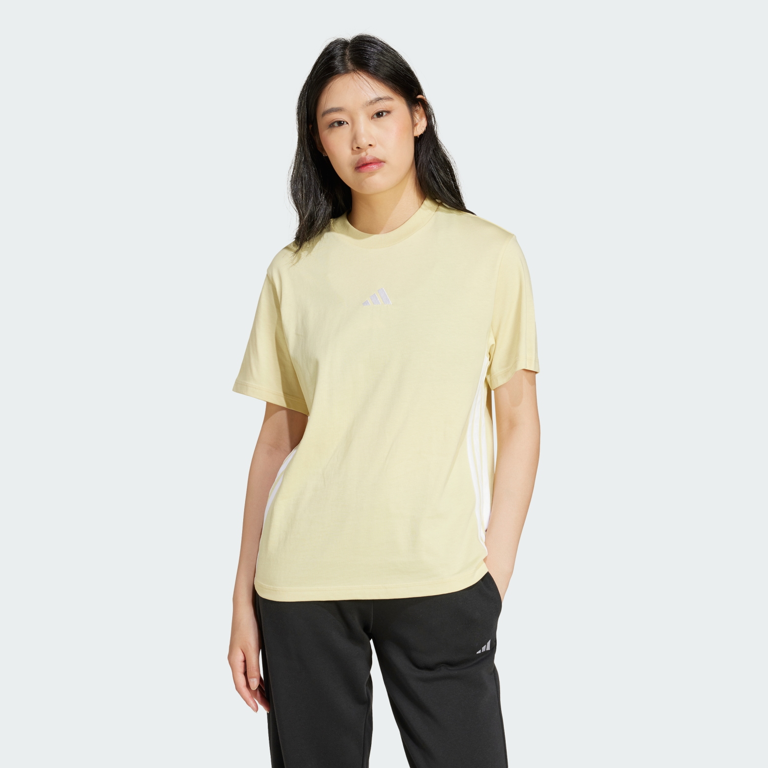 Essentials 3-Stripes Cotton футболкасы Sportswear JE1234 1