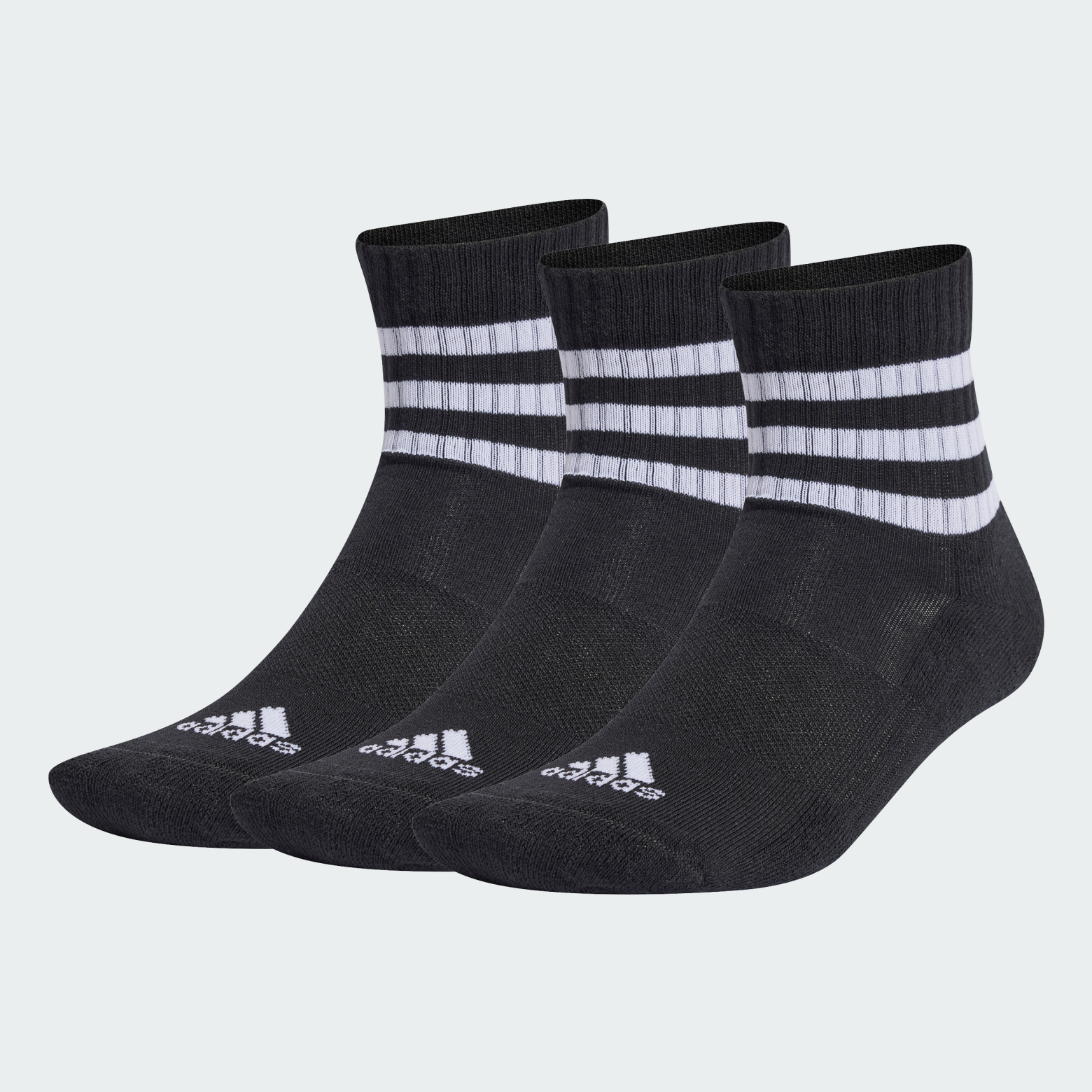 Три пары носков 3-Stripes Cushioned Sportswear Mid-Cut Sportswear IC1317 1