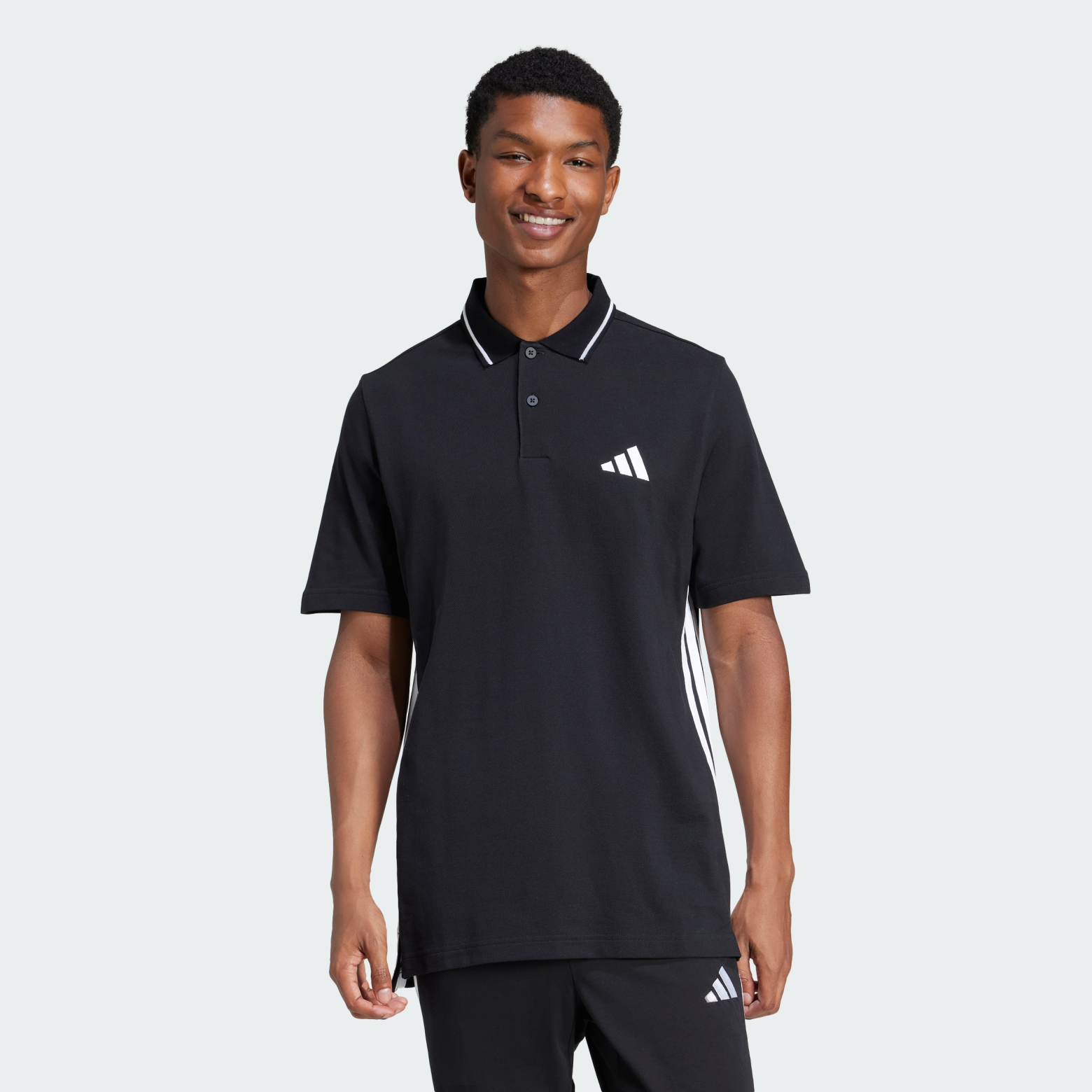 Essentials 3-Stripes Piqué поло футболкасы Sportswear JE6380 1
