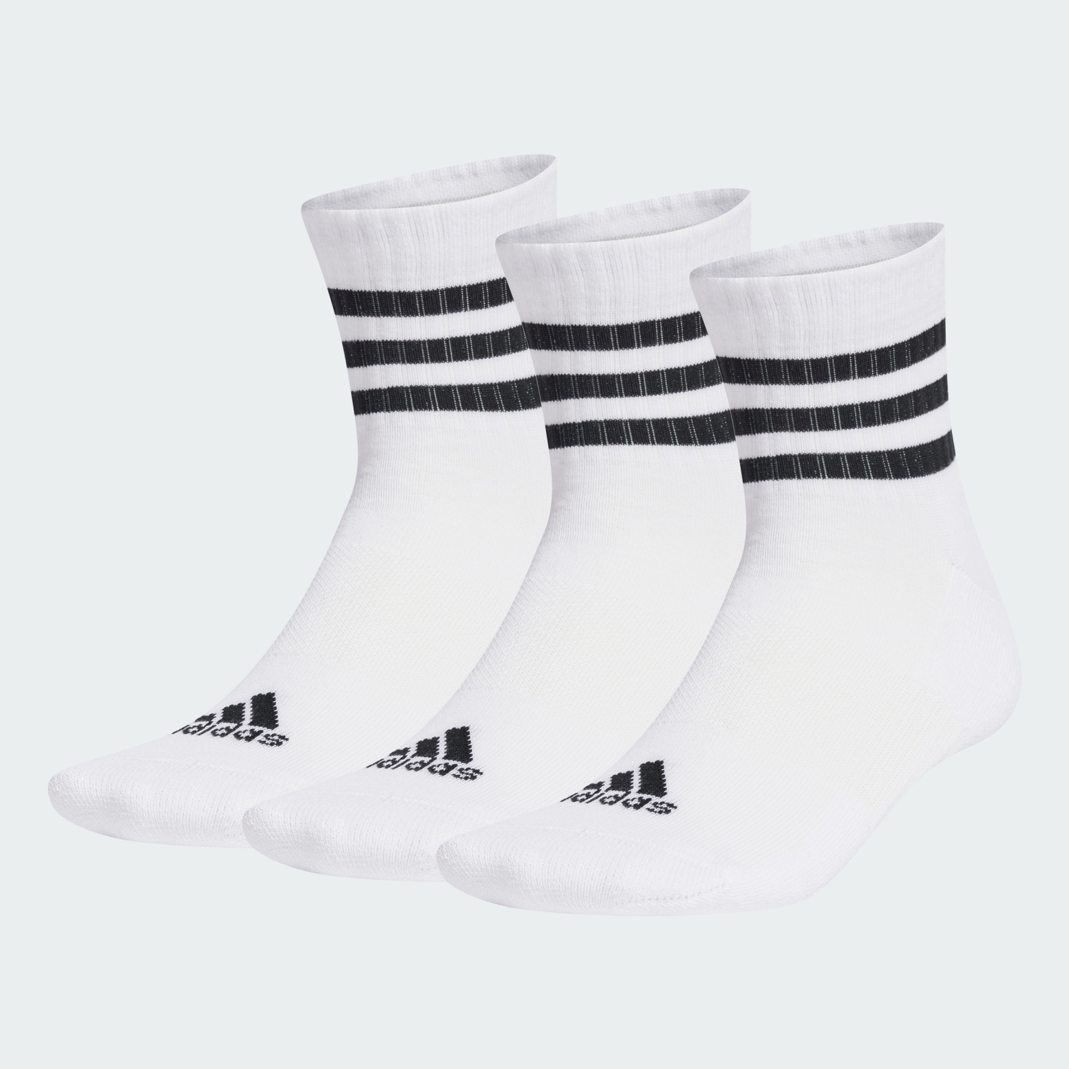 Три пары носков 3-Stripes Cushioned Sportswear Mid-Cut Sportswear HT3456 1