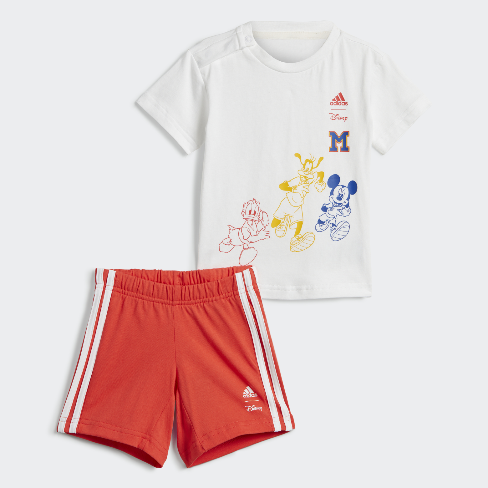 Жинақ: adidas x Disney Mickey Mouse футболкасы және қысқа шалбары Sportswear IB4847 1