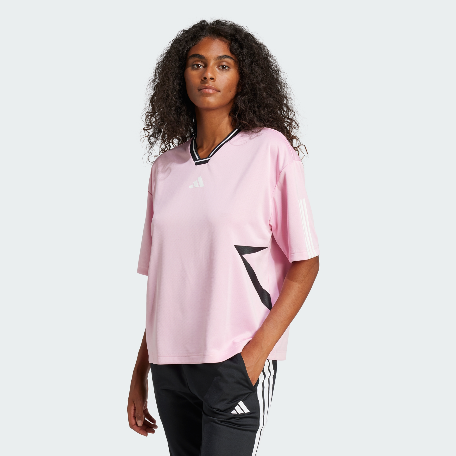 Tiro Cut 3-Stripes Colorblock Boyfriend футболкасы Sportswear JG4060 1