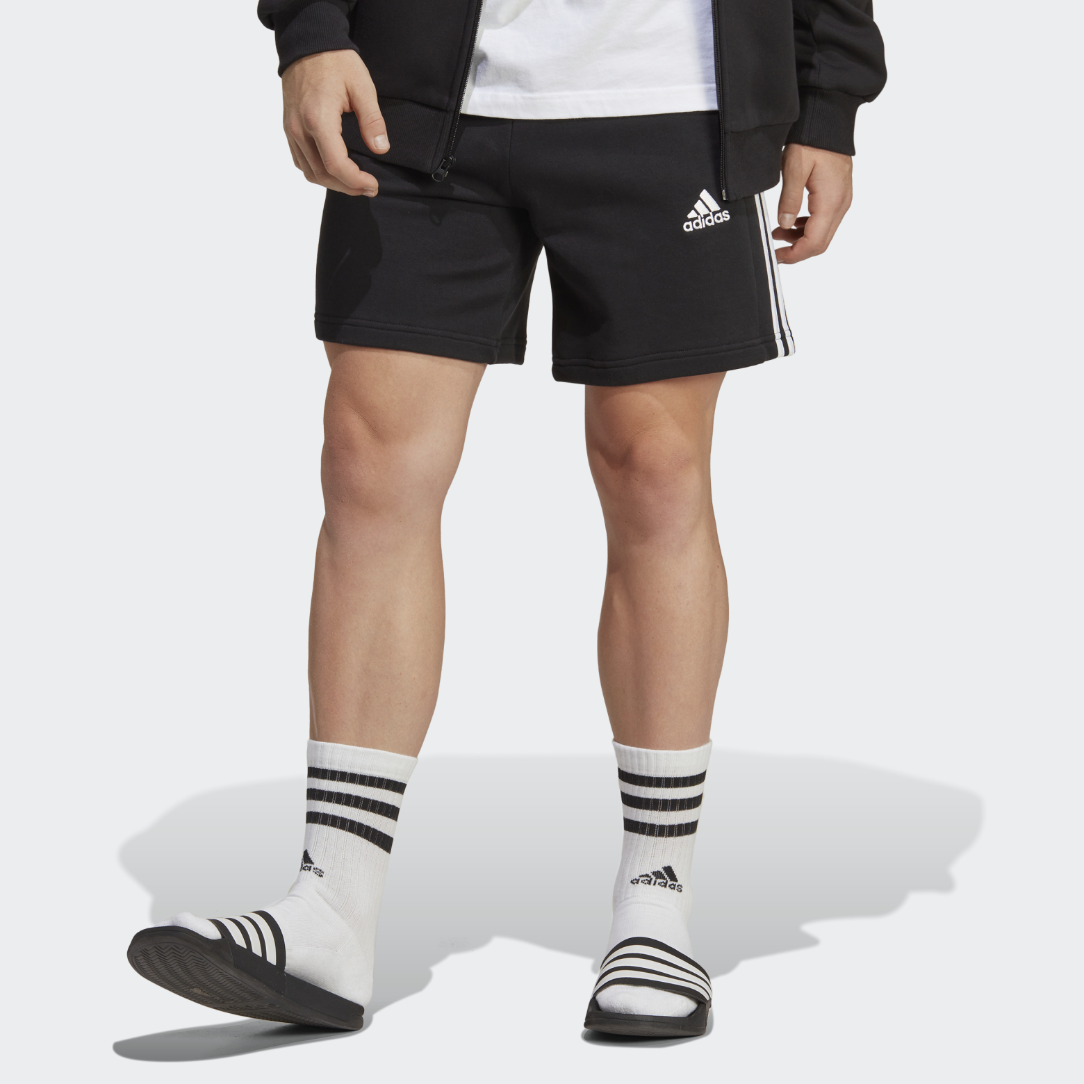 Шорты Essentials French Terry 3-Stripes Sportswear IC9435 1