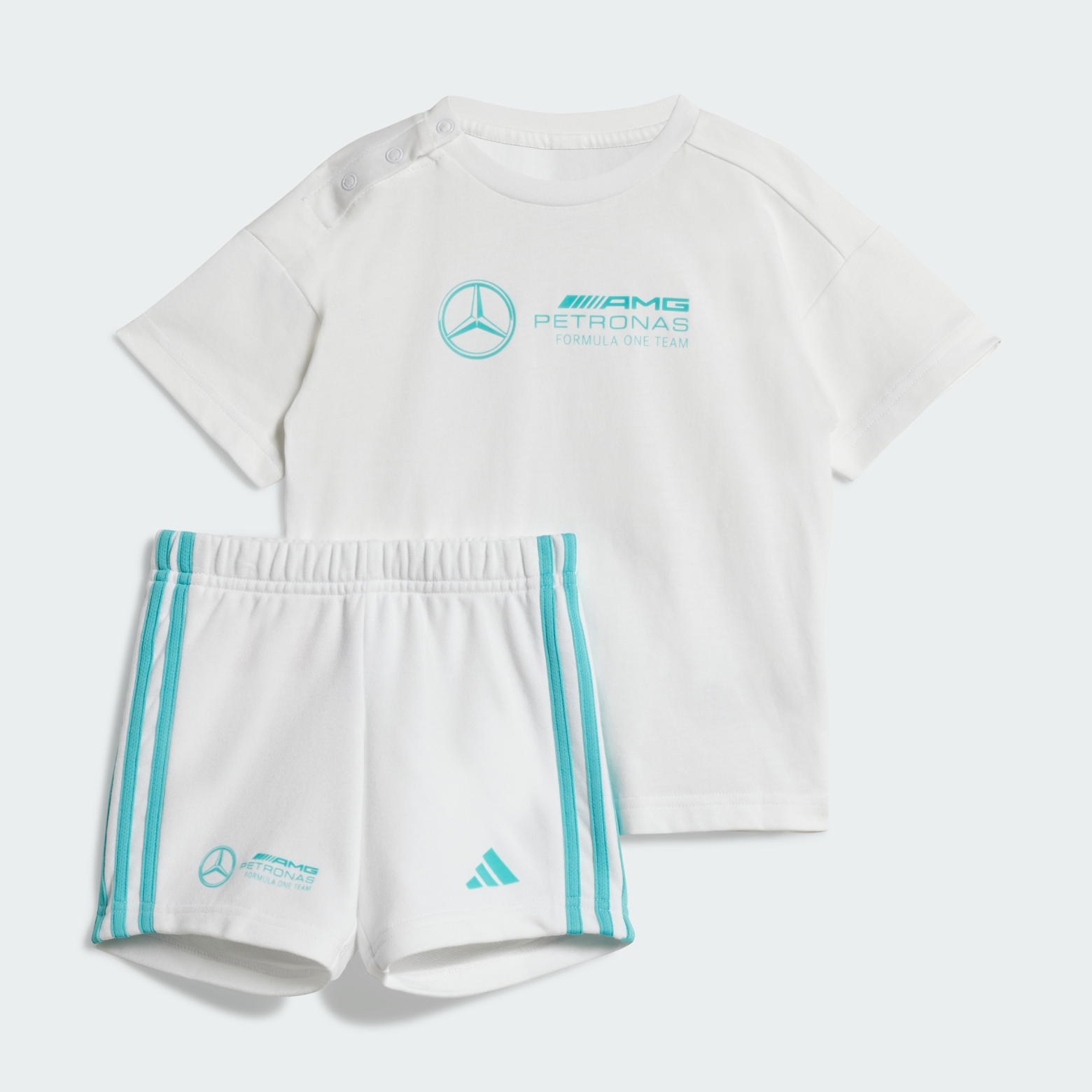 Mercedes - AMG Petronas Formula One Team DNA Kids комплекті: футболка және қысқа шалбар Performance JV5451 1
