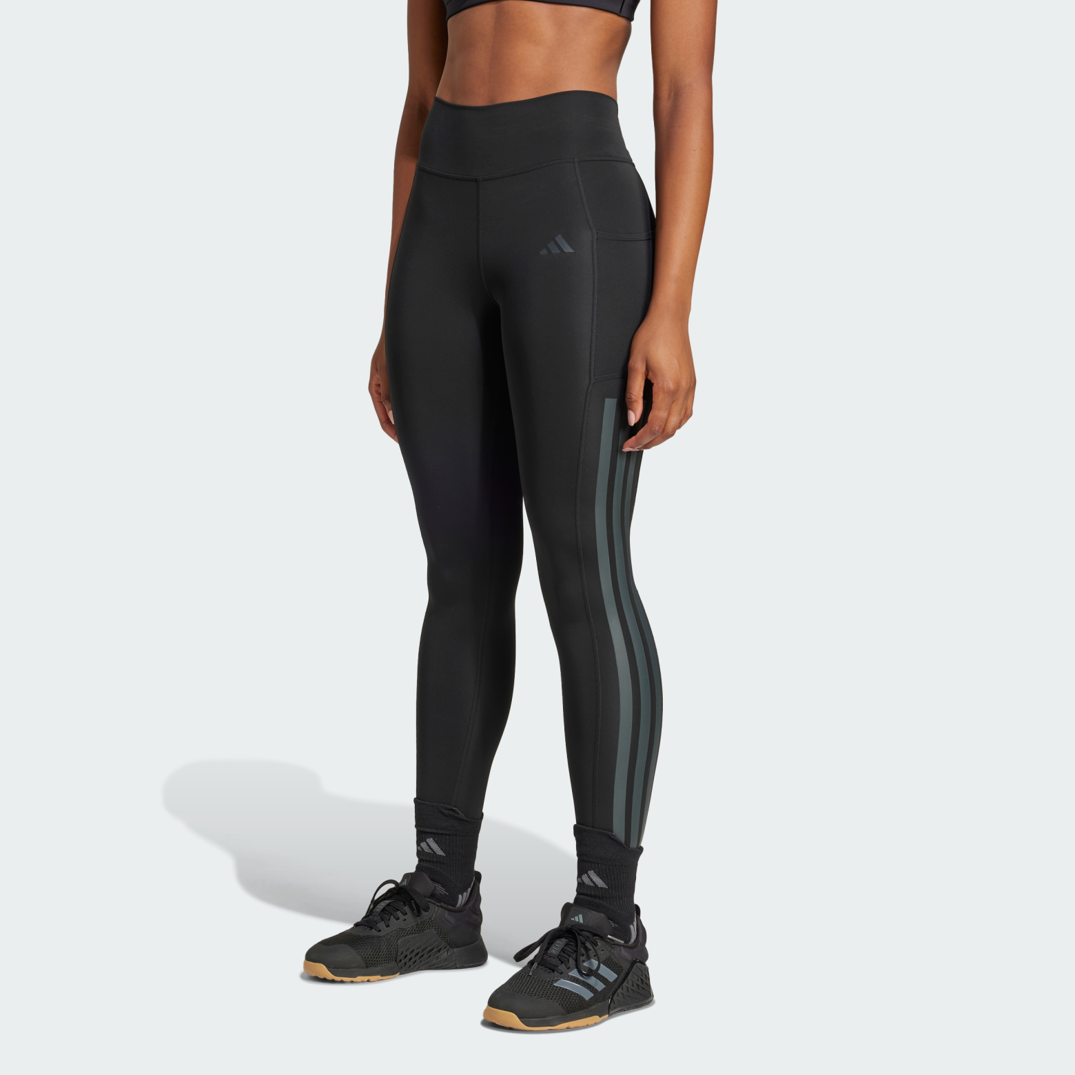 Леггинсы Optime 3-Stripes Full-Length Performance JI8762 1