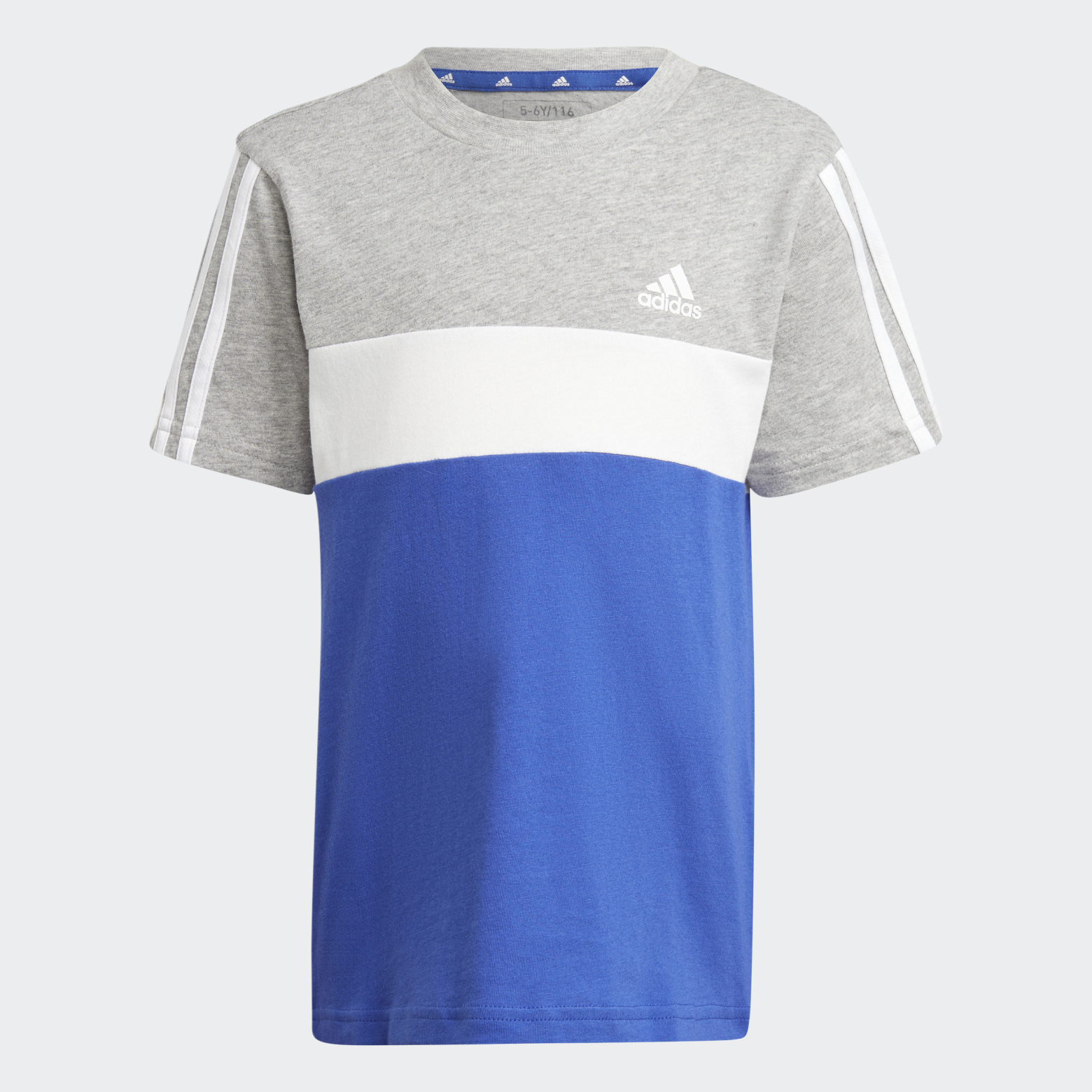 Футболка Tiberio 3-Stripes Colorblock Cotton Kids Sportswear IJ8724 1
