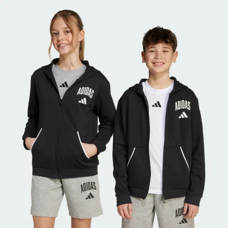 Толстовка Seasonals Essentials Collegiate Typography Full-Zip Kids Sportswear JM1534 1