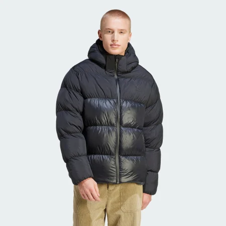 Adidas hooded puffer jacket best sale