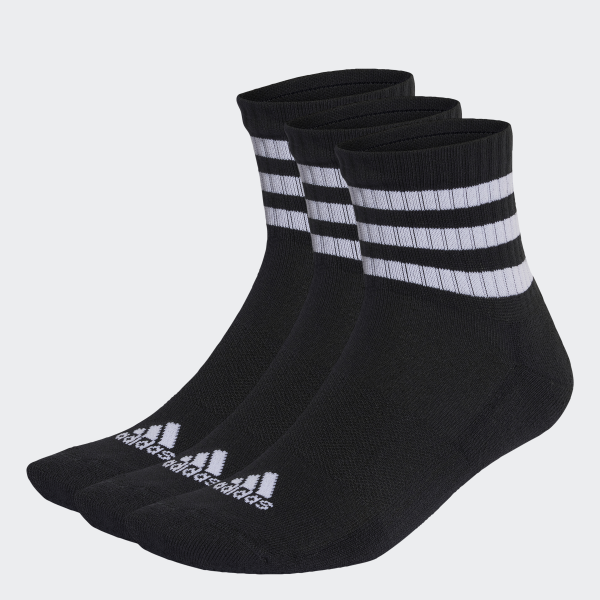 Три пари шкарпеток 3-Stripes Cushioned Sportswear Mid-Cut Performance IC1317 1