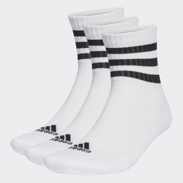 Три пари шкарпеток 3-Stripes Cushioned Sportswear Mid-Cut Sportswear HT3456 1