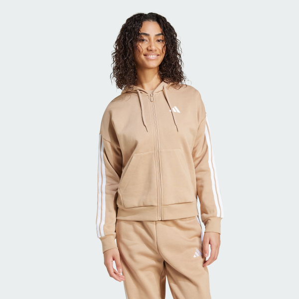 Толстовка Essentials 3-Stripes Full-Zip Fleece Sportswear JX7706