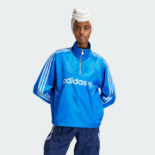 Adidas blue trefoil jacket hotsell