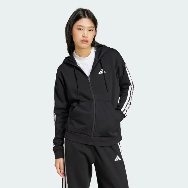 Толстовка Essentials 3-Stripes Full-Zip Fleece