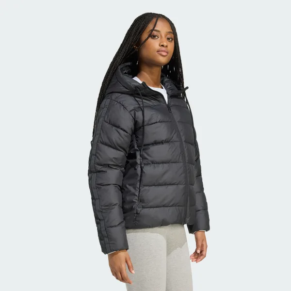【BLACK/ORANGE】Essential down jkt Куртка Essentials 3-Stripes Padded Kids Sportswear JL7402 — adidas