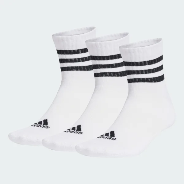 Три пары носков 3-Stripes Cushioned Sportswear Mid-Cut