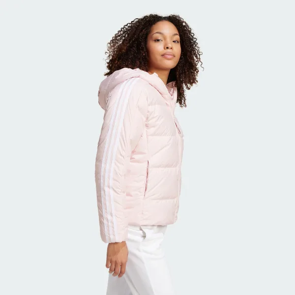 Пуховик Essentials 3-Stripes Mid Down Hooded