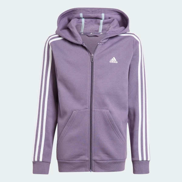 Essentials 3-Stripes Fleece Full-Zip худиі Sportswear IJ6293 1