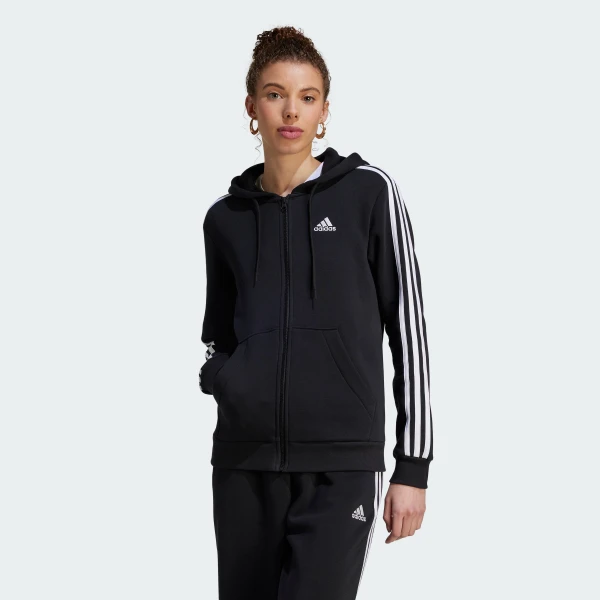 Худи Essentials 3-Stripes Full-Zip Fleece Sportswear HZ5743 1