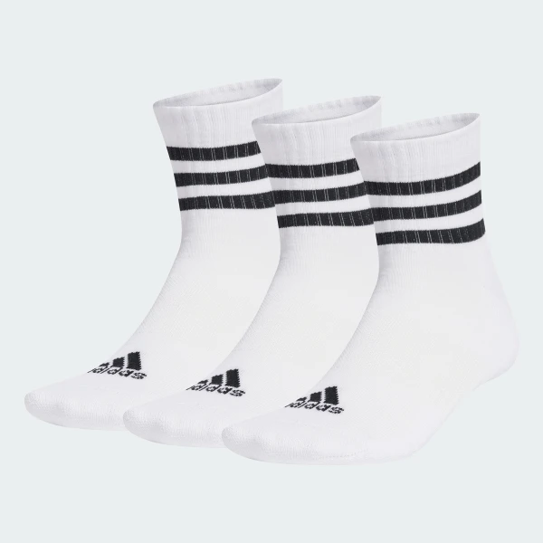 Три пары носков 3-Stripes Cushioned Sportswear Mid-Cut Sportswear HT3456 1