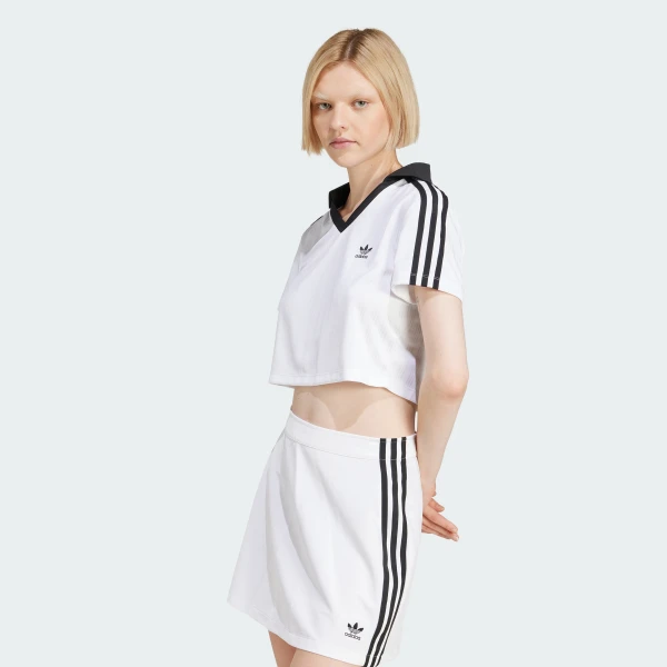 Adicolor Football Jacquard V-Neck қысқартылған полосы Originals JD2608 1