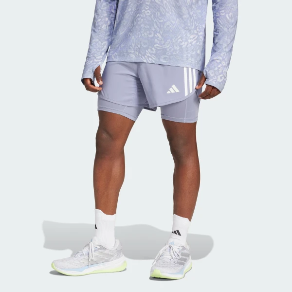 Шорти Own The Run 3-Stripes 2-в-1 Performance JD2321 2