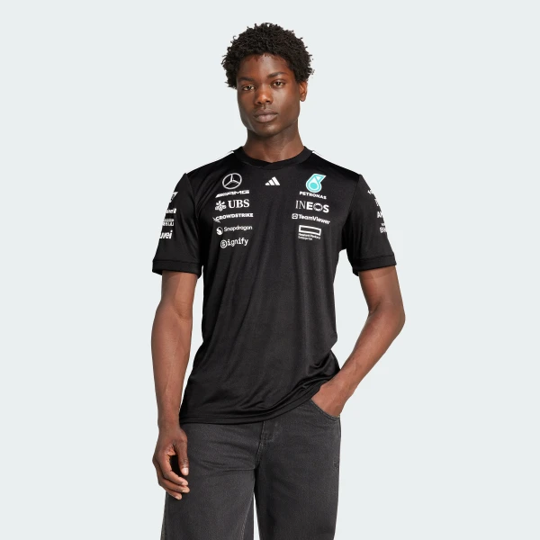 ◈ adidas × Mercedes-AMG / ポロシャツ Black L adidas（アディダス） 海外規格サイズ 2026 メルセデス AMG ペトロナス