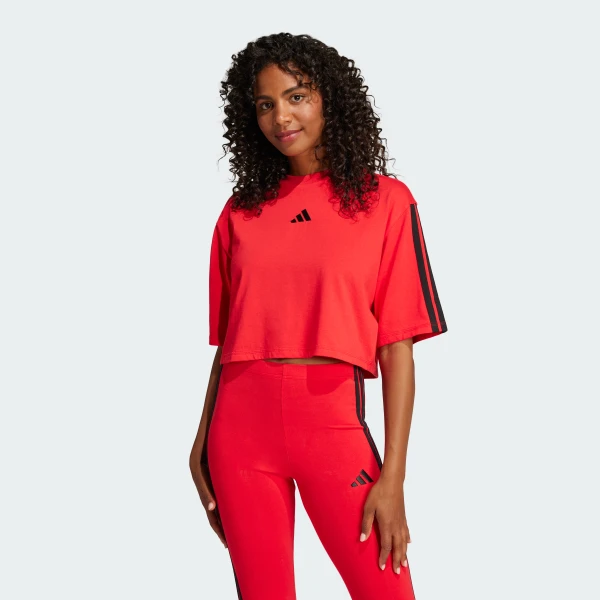 Essentials 3-Stripes Cotton футболкасы Sportswear JE1228 1